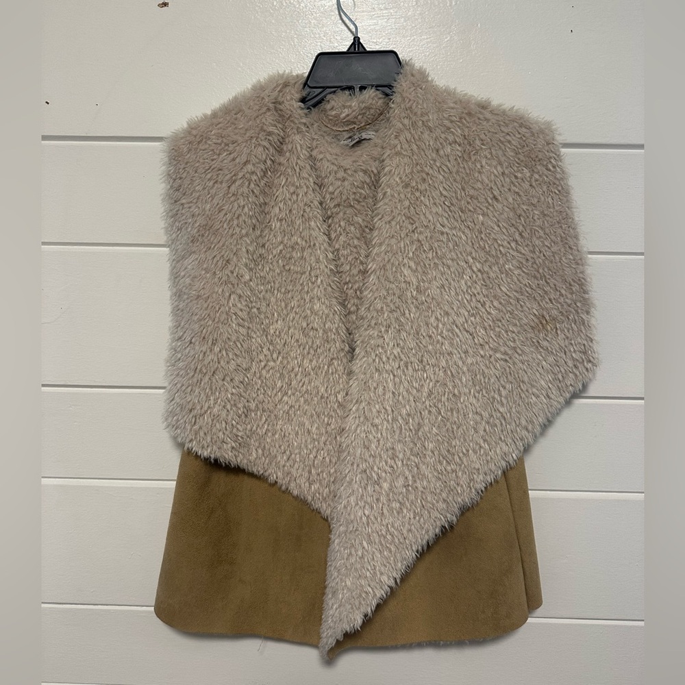 Bass Faux Suede and shearling vest